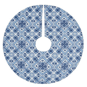 Jupon De Sapin En Polyester Brossé Carrelage méditerranéen, Portugais, Azulejo, Majol