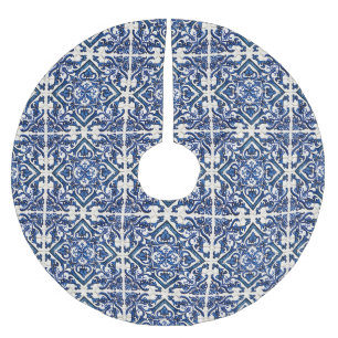 Jupon De Sapin En Polyester Brossé Carrelage méditerranéen, Portugais, Azulejo, Majol