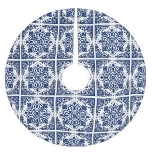 Jupon De Sapin En Polyester Brossé Carrelage méditerranéen, Portugais, Azulejo, Majol