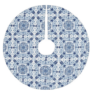 Jupon De Sapin En Polyester Brossé Carrelage méditerranéen, Portugais, Azulejo, Majol