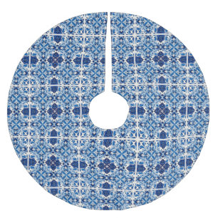 Jupon De Sapin En Polyester Brossé Carrelage méditerranéen, Portugais, Azulejo, Majol