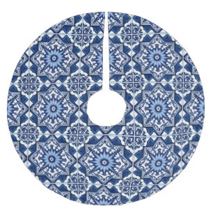 Jupon De Sapin En Polyester Brossé Carrelage méditerranéen, Portugais, Azulejo, Majol