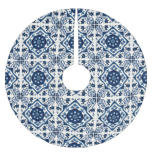 Jupon De Sapin En Polyester Brossé Carrelage méditerranéen, Portugais, Azulejo, Majol