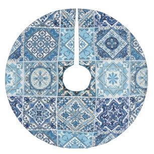 Jupon De Sapin En Polyester Brossé Carrelage méditerranéen, Portugais, Azulejo, Majol