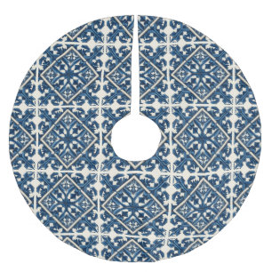 Jupon De Sapin En Polyester Brossé Carrelage méditerranéen, Portugais, Azulejo, Majol