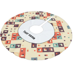 Jupon De Sapin En Polyester Brossé Carrés dans la rétro conception d'abrégé sur