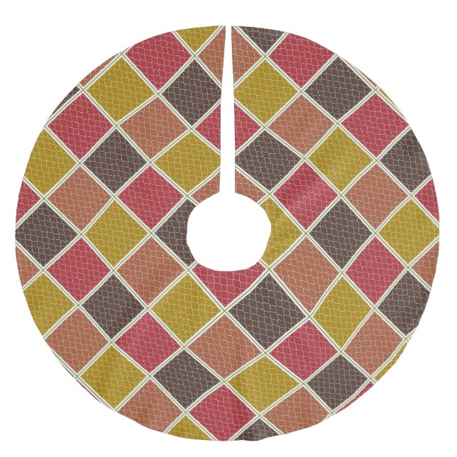 JUPON DE SAPIN EN POLYESTER BROSSÉ CARTEAUX D'ÉPICES (Devant)