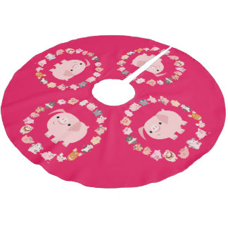 Jupon De Sapin En Polyester Brossé Cartoon mignon Mandala