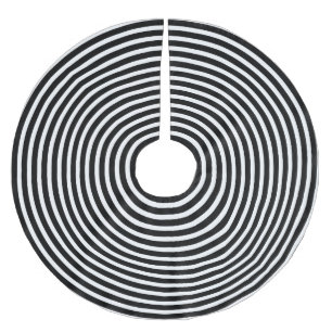 Jupon De Sapin En Polyester Brossé Cercles noirs et blancs d'illusion