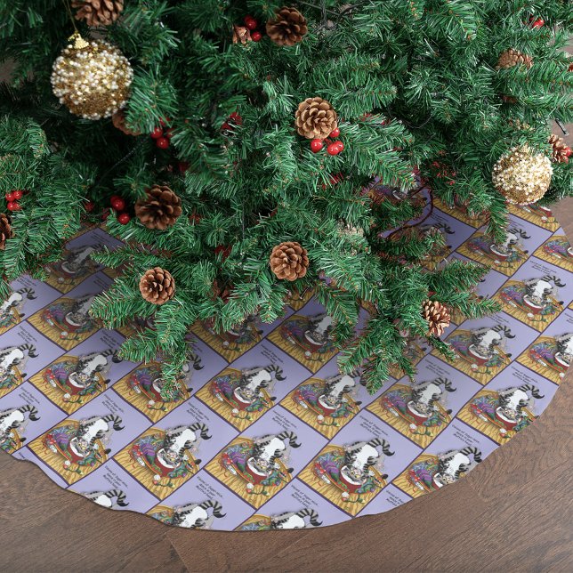 Jupon De Sapin En Polyester Brossé Chat de Noël (Créateur téléchargé)