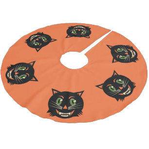 Jupon De Sapin En Polyester Brossé Chat noir vintage
