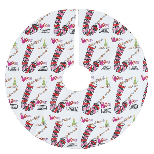 Jupon De Sapin En Polyester Brossé Chatons Chatons Chatons (Devant)