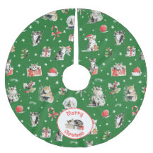 Chats de Noël à l'aquarelle Fantaisistes