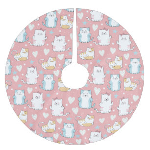 Jupon De Sapin En Polyester Brossé Chats mignons