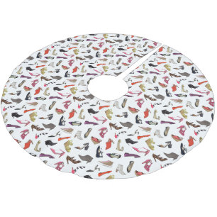 Jupon De Sapin En Polyester Brossé Chaussure de mode tendance Jupe de sapin de Noël