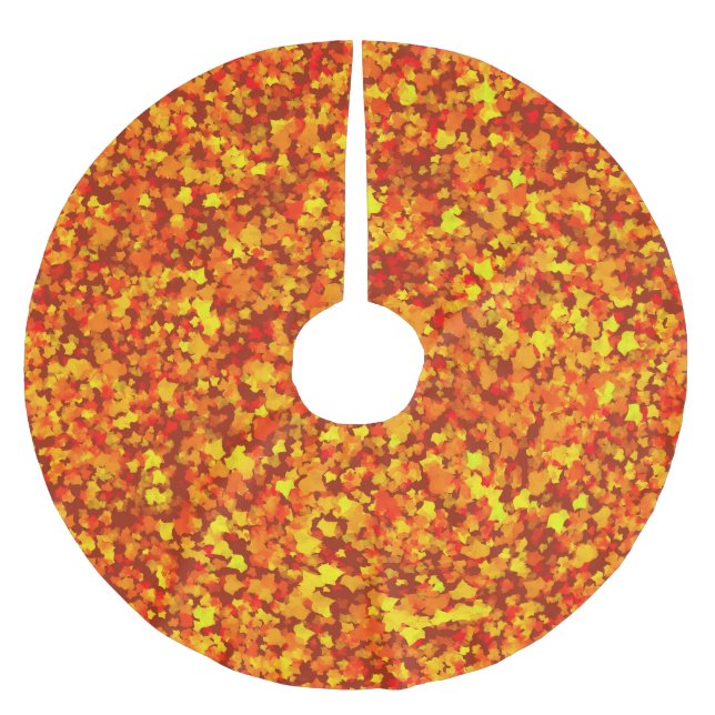 Jupon De Sapin En Polyester Brossé Chemise de l'arbre des feuilles automnales (Devant)