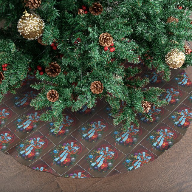Jupon De Sapin En Polyester Brossé Chemise de Noël Red Dragon (Créateur téléchargé)
