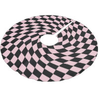 Chèques déformées en rose noir rétro À damiers dor