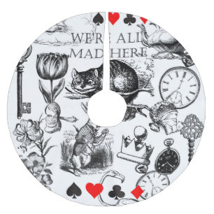 Jupon De Sapin En Polyester Brossé Cheshire Chat classique alice au merveilleux fou