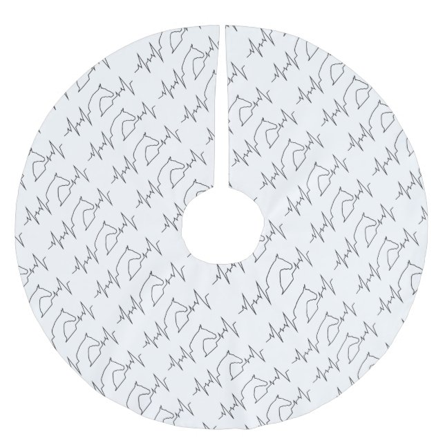 Jupon De Sapin En Polyester Brossé Cheval Heartbeat (Devant)