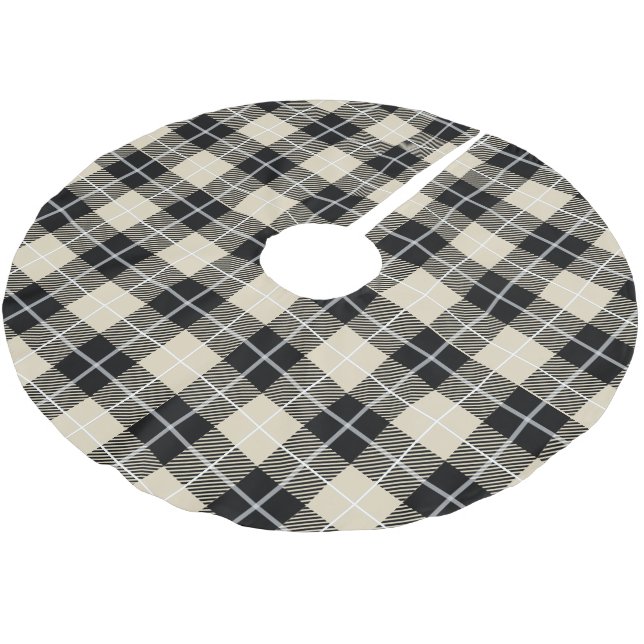 Jupon De Sapin En Polyester Brossé Chic Thompson Camel Tartan Plaid Motif (Angle)