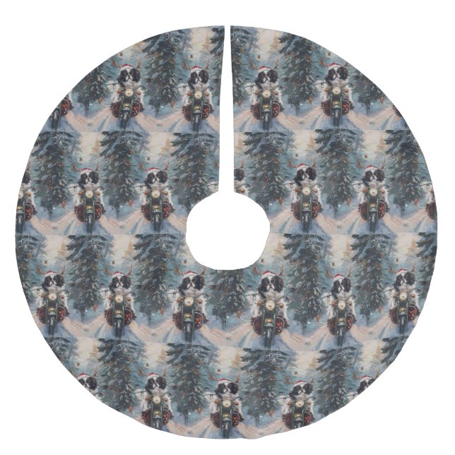 Jupon De Sapin En Polyester Brossé Chien Chin japonais équitation moto Noël (Devant)