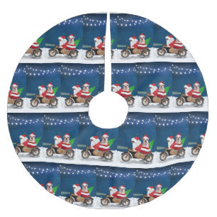 Jupon De Sapin En Polyester Brossé Chien de Noël de Noël