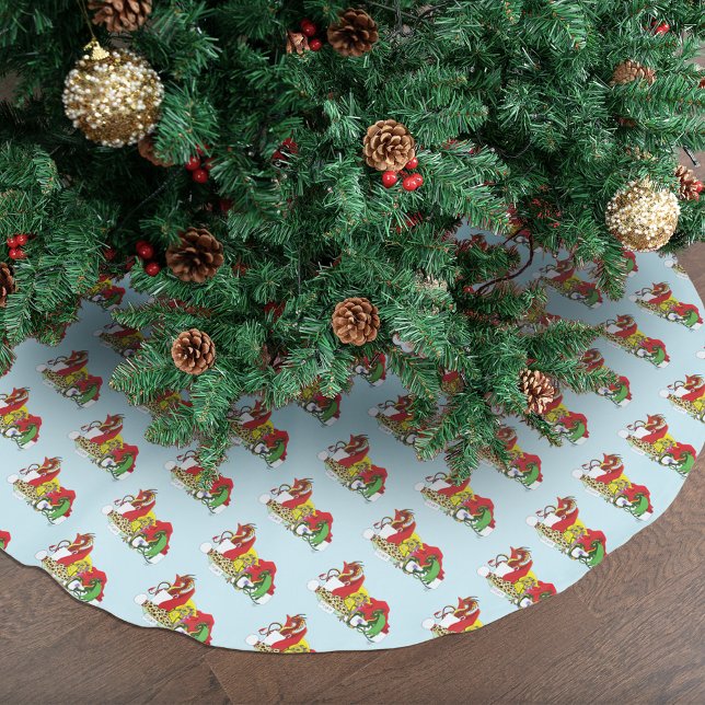 Jupon De Sapin En Polyester Brossé Chiffres de biscuits de lait père Noël (Créateur téléchargé)