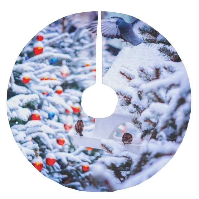 Jupon De Sapin En Polyester Brossé Christmas Idyll charme (Devant)