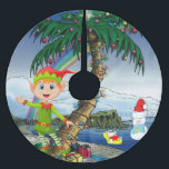 Jupon De Sapin En Polyester Brossé Christmas Tree Skirt Beach Bum Père Noël<br><div class="desc">Jupe de Noël et d'arbre de Noël</div>