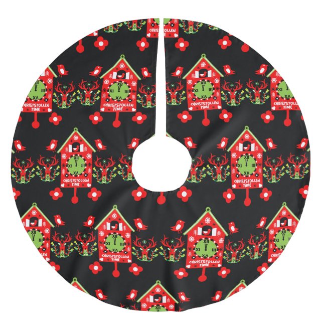 Jupon De Sapin En Polyester Brossé Christstollen Weihnachtsstollen Stollen Xmas Apron (Devant)