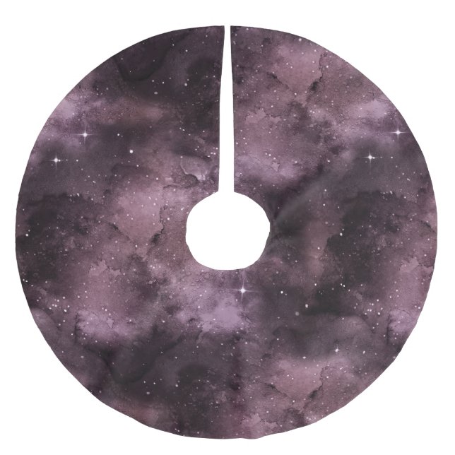 Jupon De Sapin En Polyester Brossé Ciel céleste aquarelle violet  (Devant)