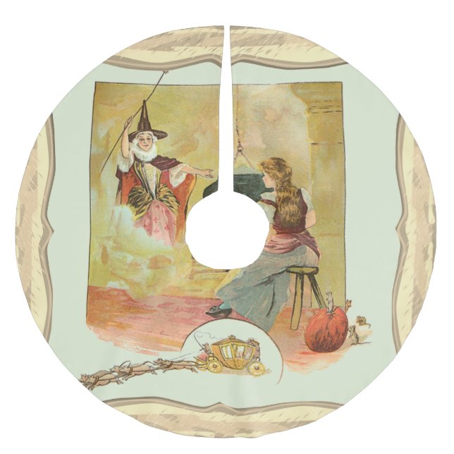 Jupon De Sapin En Polyester Brossé Cinderella And Her Fairy God Mother (Devant)