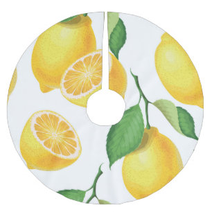 Jupon De Sapin En Polyester Brossé Citron vivant : Motif frais sans couleur