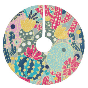Jupon De Sapin En Polyester Brossé Citrouille d'aquarelle vintage : Motif d'automne