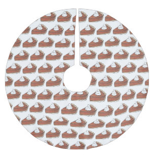 Jupon De Sapin En Polyester Brossé Citrouille Pie Slice Thanksgiving Dîner de vacance