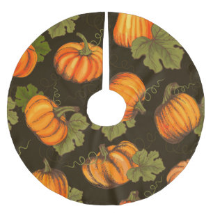 Jupon De Sapin En Polyester Brossé Citrouilles biologiques : Ferme à table