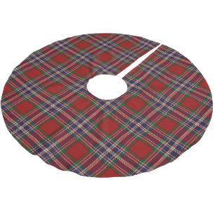 Jupon De Sapin En Polyester Brossé Clan écossais MacFarlane Red Blue Tartan