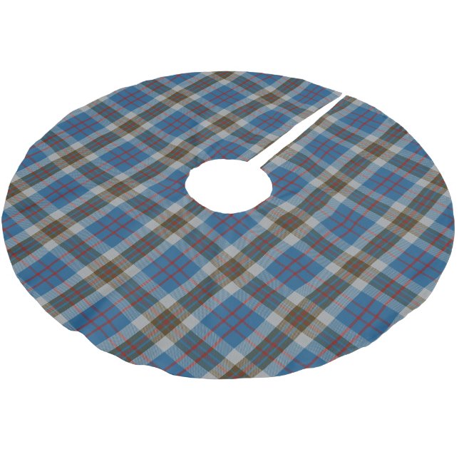 Jupon De Sapin En Polyester Brossé Clan écossais tartan bleu et gris de Thompson (Angle)