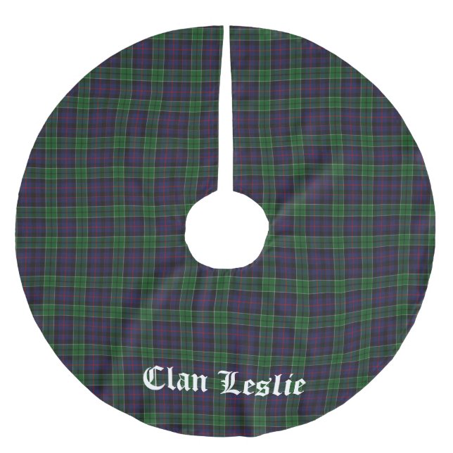 Jupon De Sapin En Polyester Brossé Clan Leslie Tartan Plaid (Devant)