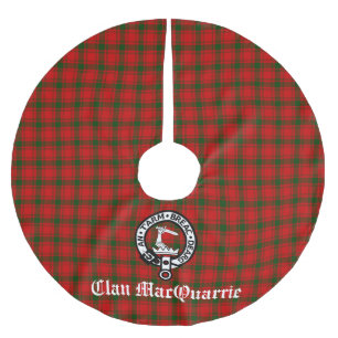 Jupon De Sapin En Polyester Brossé Clan MacQuarrie Tartan et Crest