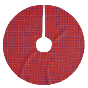 Jupon De Sapin En Polyester Brossé Clan Rose Tartan Plaid