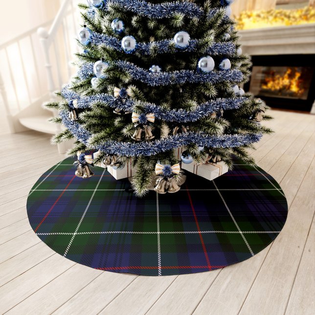 Jupon De Sapin En Polyester Brossé Clan rustique vert plaqué Mackenzie Tartan (Rustic Plaid Clan MacKenzie Tartan Tree Skirt)