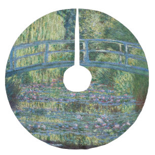 Jupon De Sapin En Polyester Brossé Claude Monet - Bassin de nymphéas, Harmonie verte