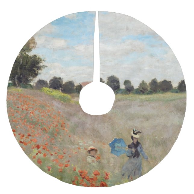 Jupon De Sapin En Polyester Brossé Claude Monet - Champ de coquelicots (Devant)