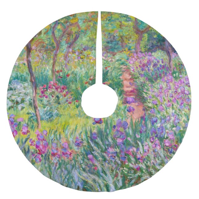 Jupon De Sapin En Polyester Brossé Claude Monet - Le jardin d'Iris à Giverny (Devant)