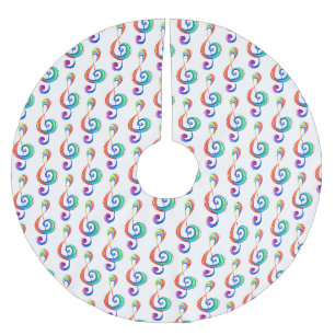 Jupon De Sapin En Polyester Brossé Clé arc-en-ciel