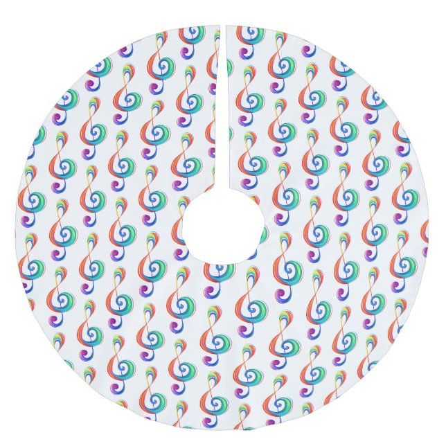 Jupon De Sapin En Polyester Brossé Clé arc-en-ciel (Devant)