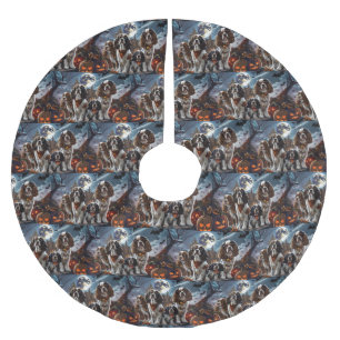 Jupon De Sapin En Polyester Brossé Cocker Spaniel Halloween Éffrayant