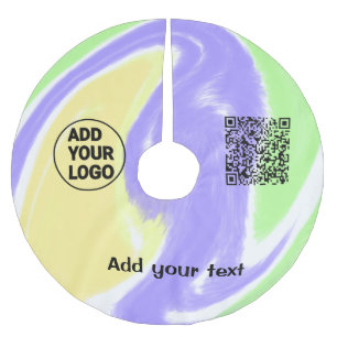 Jupon De Sapin En Polyester Brossé Code qr simple minimaliste ajouter logo nom du cod